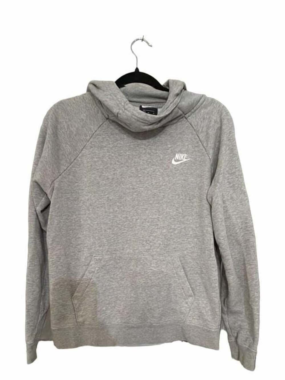 Nike Funnel Neck Hoodie Size M Gray Fleece Sweatshirt